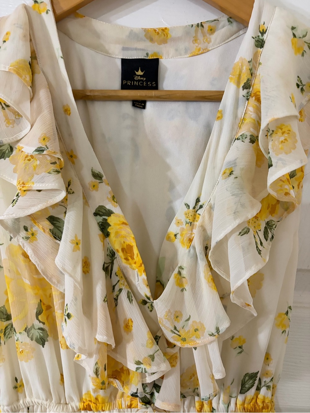 Princess Polly Cream Floral Ruffle Midi Dress in Yellow